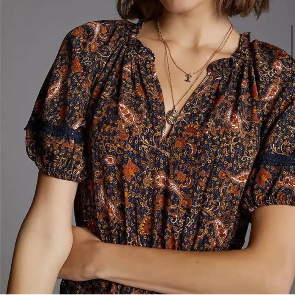 NWT Anthropologie Paisley Midi Dress